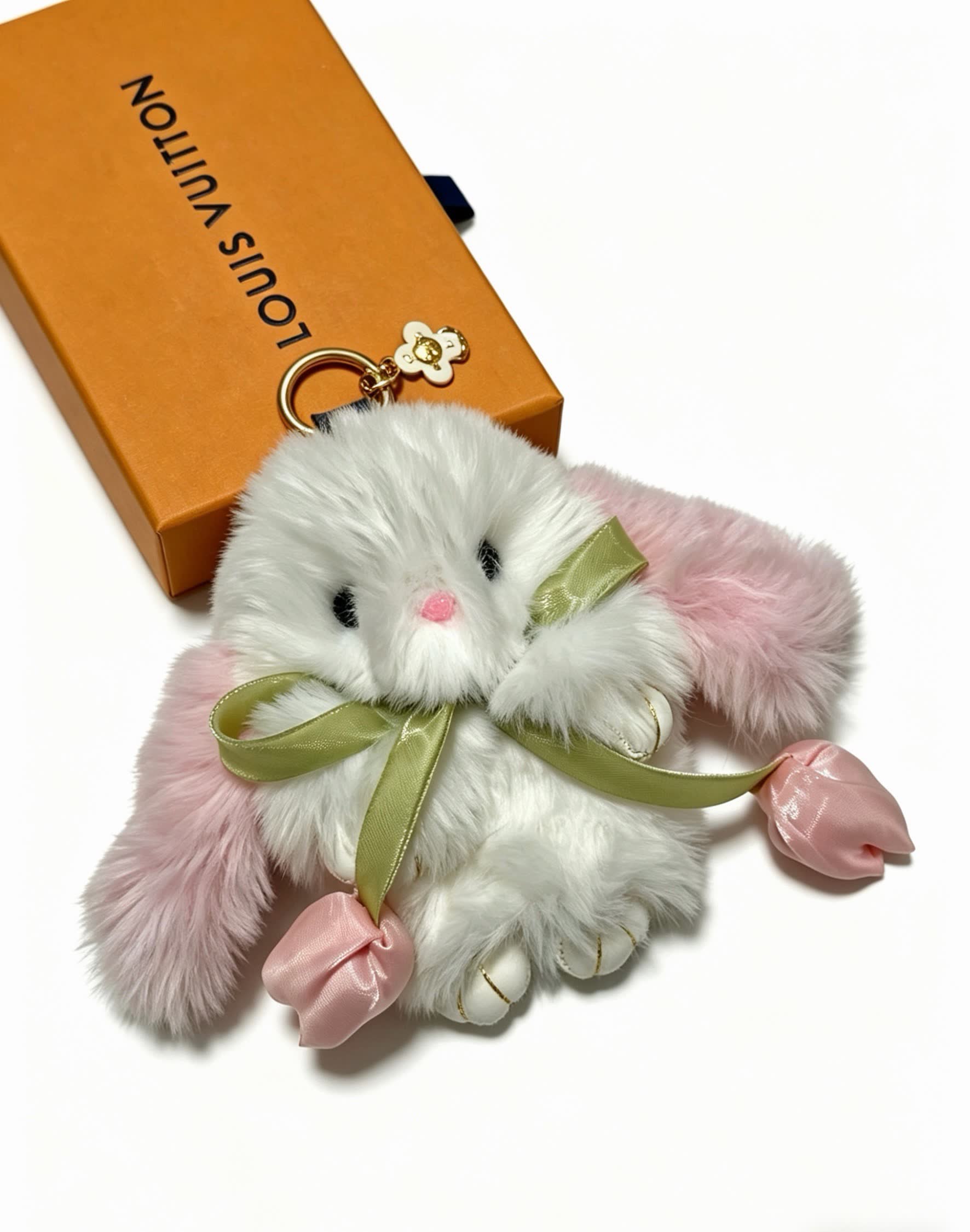 Louis Vuitton White Bunny Keychain